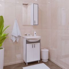 Комплект мебели для ванной Corozo Koral Спектр 50 Серый